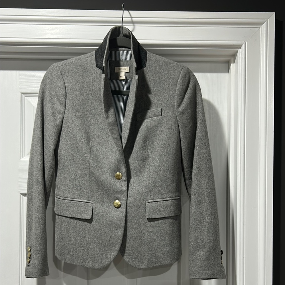 J. Crew Gray Blazer with Structured Tailored Look